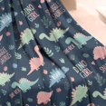 thumbnail image 2 of Dark Blue Girl Themed Dinosaurs Pattern Blanket,Comfortable Soft Lamb Wool Throw Blanket,All Season,Warm Lightweight Blankets for Sofa Bed Couch Living Room Chair,50"x60", 2 of 4
