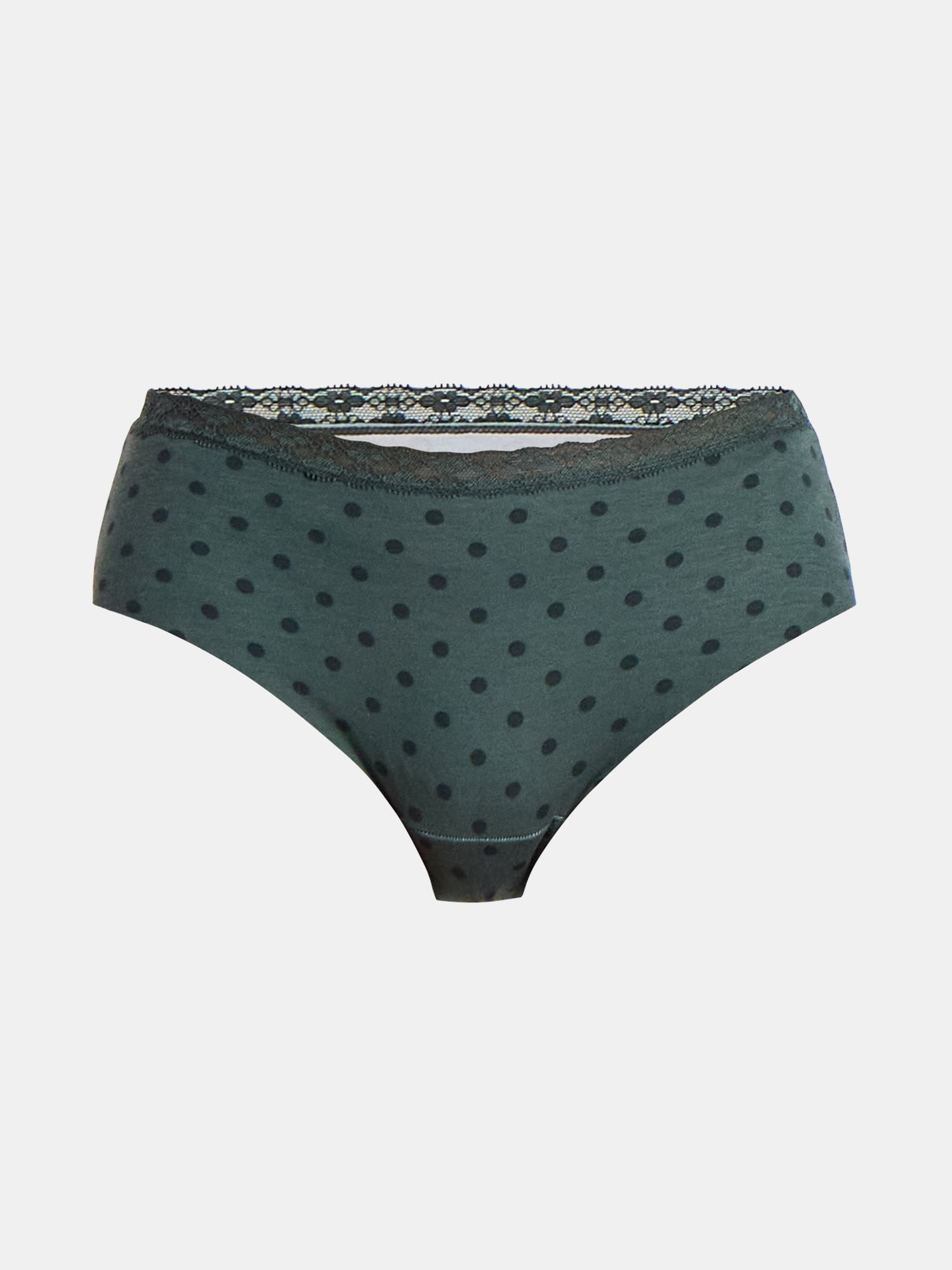 No Boundaries Cotton Hipster Panties with Lace, Women’s