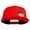 Red, variant on Polka Dots Mushrooms Iron On Patched 6 Panel High Profile Structured Snapback - Gold OSFM