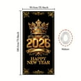 thumbnail image 3 of Sulaicai Happy New Year Door Cover Decorations, Black and Gold New Year Supplies Door Covers Banners for Front Door Porch Home Office Indoor Outdoor Decor, 70.8 x 35.4 Inch, 3 of 9