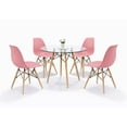 thumbnail image 1 of Mundo In Set Comedor Oslo 4 Sillas Mesa Redonda 80cm Polipropileno Madera Mundo In  KITMESI0054, 1 of 10
