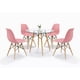 thumbnail image 1 of Mundo In Set Comedor Oslo 4 Sillas Mesa Redonda 80cm Polipropileno Madera Mundo In  KITMESI0054, 1 of 10