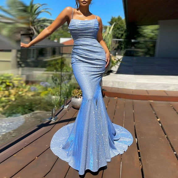 Aloohaidyvio Wedding Guest Dresses for Women,Womens Sequins Slim Fit Fishtail Dress Evening Dress Dress