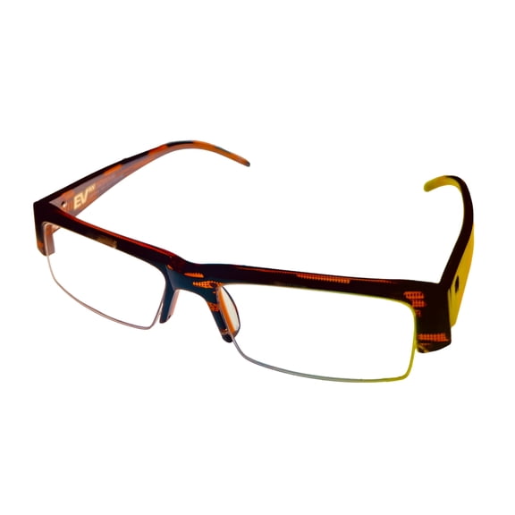 Electric Ophthalmic Eyeglass Rectangle Plastic Metal matrix Brown Resistor 54mm