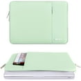 thumbnail image 4 of Mosiso Polyester Vertical Style Water Repellent Laptop Sleeve Case Bag Cover with Pocket for 15-15.6 inch Notebook, MacBook Pro 16 inch M4 M3 M2 M1 2024-2019, Tea Green, 4 of 5