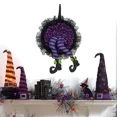thumbnail image 5 of Halloween Decor Front Door Wreath Garland Hanging Decor Pumpkin Witch Legs Party, 5 of 5