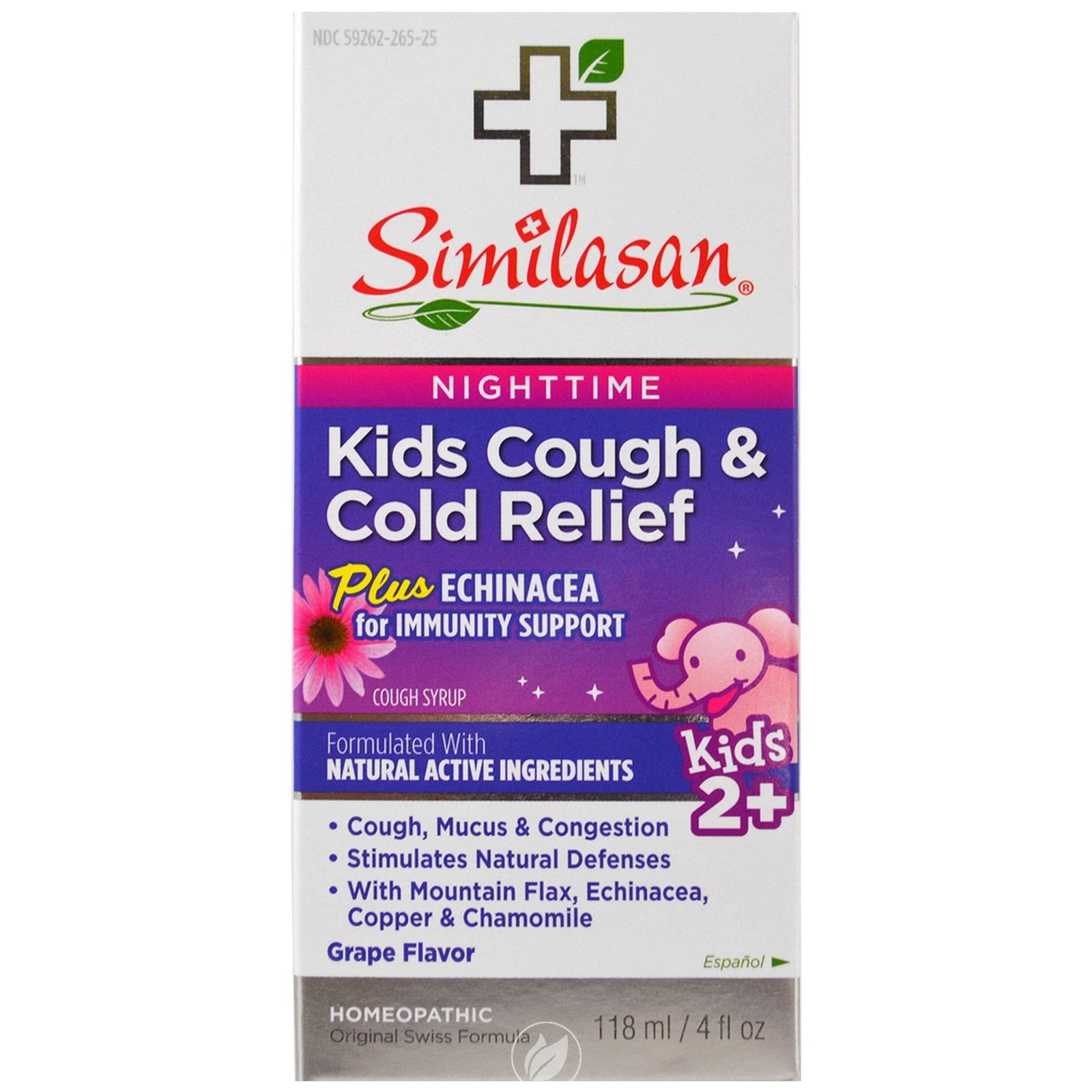 Similasan Kids Nighttime Cough & Cold Relief Plus Echinacea for