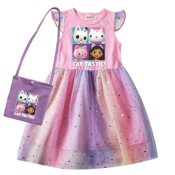 Vestidos de fiesta de boda para niñas pequeñas, ropa de casa de muñecas para niñas de 2 a 10 años zhangmenya LED
