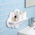 thumbnail image 5 of Surpdew Floating Cloud Shelves For Wall Entryway Wall Shelf With Hooks White Wavy Small Floating Shelves For Bathroom Living Room Bedroom Corner Nursery Decor White, 5 of 6
