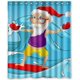 thumbnail image 1 of Cortina de ducha ABPHQTO Papá Noel surfista Impermeable 150x180 cm, 1 of 2