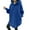 Blue, variant on ZANZEA Women Autumn Hooded Collar Long Sleeve Solid Color Hoodies