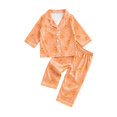 thumbnail image 3 of JAJAHO Girls Halloween Pajamas Cute Ghost Long Sleeve Button Down 2 Piece Pjs Loungewear Set For Kids 3-14Y, 3 of 5