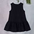 thumbnail image 2 of EnJoCho Toddler Little Girls Summer Dresses Sleeveless Cotton Linen Breathable A-Lined Pleated Swing Dress 1 to 8 Years, 2 of 9