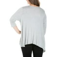 thumbnail image 2 of 24seven Comfort Apparel Plus Size Elbow Length Sleeve Open Cardigan, 2 of 4