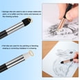 thumbnail image 4 of Uxcell Artist Blending Sponge Pen, 4 Pcs Double Headed Rubbing Sketch Pen Brush for Artist Lightening Highlight, Silver, 4 of 6