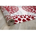 thumbnail image 2 of Modern Floral Design Red 6' 6" x 9' Indoor Area Rug, 2 of 4