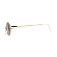 thumbnail image 3 of 1990s Dad Shade Round Oval Metal Rim Sunglasses Gold Brown, 3 of 4