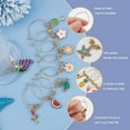 thumbnail image 5 of 24 Style Summer Theme Wine Glass Charms Flower Fruit Goblet Drink Markers Tags with Hoop Rings and Beads for Cocktail Champagne Tasting Party Favors Decoration Supplies Gifts, 5 of 9