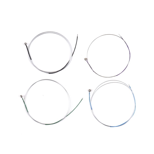 Cuerdas para instrumentos musicales Irfora Cuerdas de violín de 4 piezas para violines 1/4-1/8 Juego completo universal de herida de aluminio y magnesio (GDAE) Cuerda de violín Irfora Cuerdas para instrumentos musicales