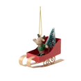 thumbnail image 3 of Sleigh Ornament Photo Props Christmas Tree Pendant for Office Bookshelf Desk Red, 3 of 9