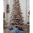 thumbnail image 4 of Blue Ombre Christmas Tree Skirt 36 Inches Large Christmas Skirt Tree, Summer Beach Starfish Ocean Coastal Conch Shell Tree Skirt Christmas Decorations for Fireplace Party Holidays Indoor Outdoor, 4 of 7