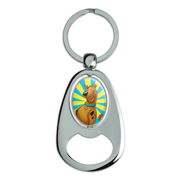 Graphics and More ScoobyDoo Character Keychain Chrome Metal Spinning