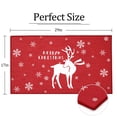 thumbnail image 2 of GlowSol Red Christmas Welcome Door Mat Floor Mats Entryway Rug Anti Slip Deer Pattern Polyester Doormat for Front Door Inside Outside, 17"x29", 2 of 7
