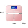 thumbnail image 2 of Toytexx Digital Bathroom Weight Scale with LED Display, High-Precision Sensors, Round Corner Tempered Glass, Ultra-Slim Square Design, Pink, 2 of 5
