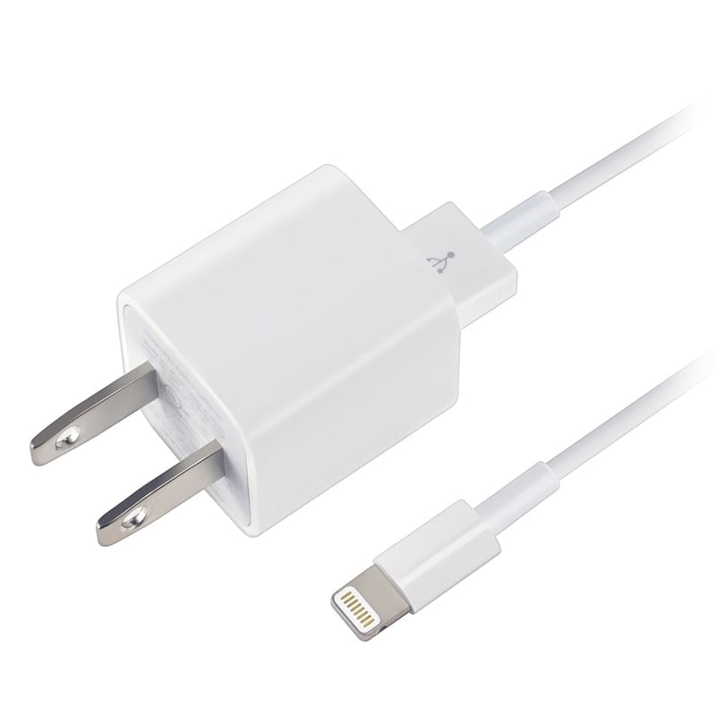 mañana oscuridad regla Apple USB Home Travel Charger Adapter/ Lightning Cable Power Cord for iPhone  7/ 6s/ 6 Plus/iPad Air 2/ Mini/ Pro - Walmart.com