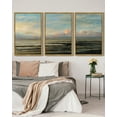 thumbnail image 3 of Drsoum Vintage Retro Coastal Classic Paints Rustic Farmhouse Landscape Wall Art 16x24in3pcs Natural Framed Kitchen Bathroom Kitchen Decor, 3 of 7