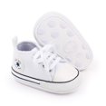 thumbnail image 1 of Zapatillas para bebé KKIIDDSS 0-6 meses suela de goma blanca, 1 of 7