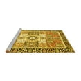 thumbnail image 2 of Ahgly Company Machine Washable Indoor Square Abstract Yellow Modern Area Rugs, 6' Square, 2 of 4