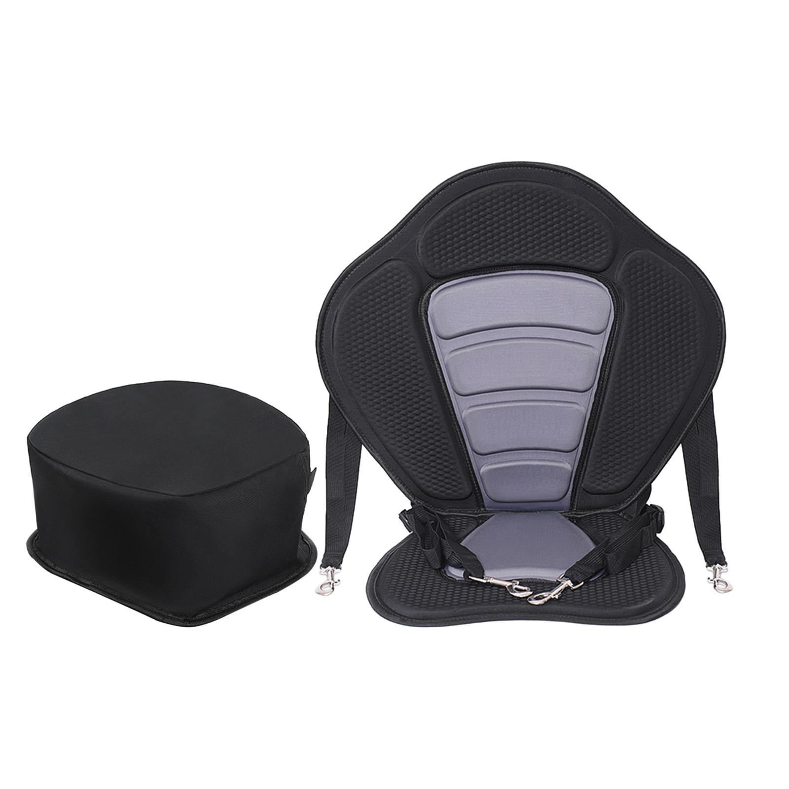 harayaa Kayak Padded Seat Canoe Seat Adjustable Cushion Cushioned Fishing Seat Anti Skid Grey With Bag