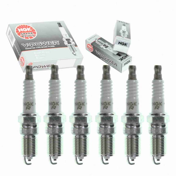 6 pc NGK V-Power Spark Plugs compatible with Ford Contour 2.5L V6 1995-2000