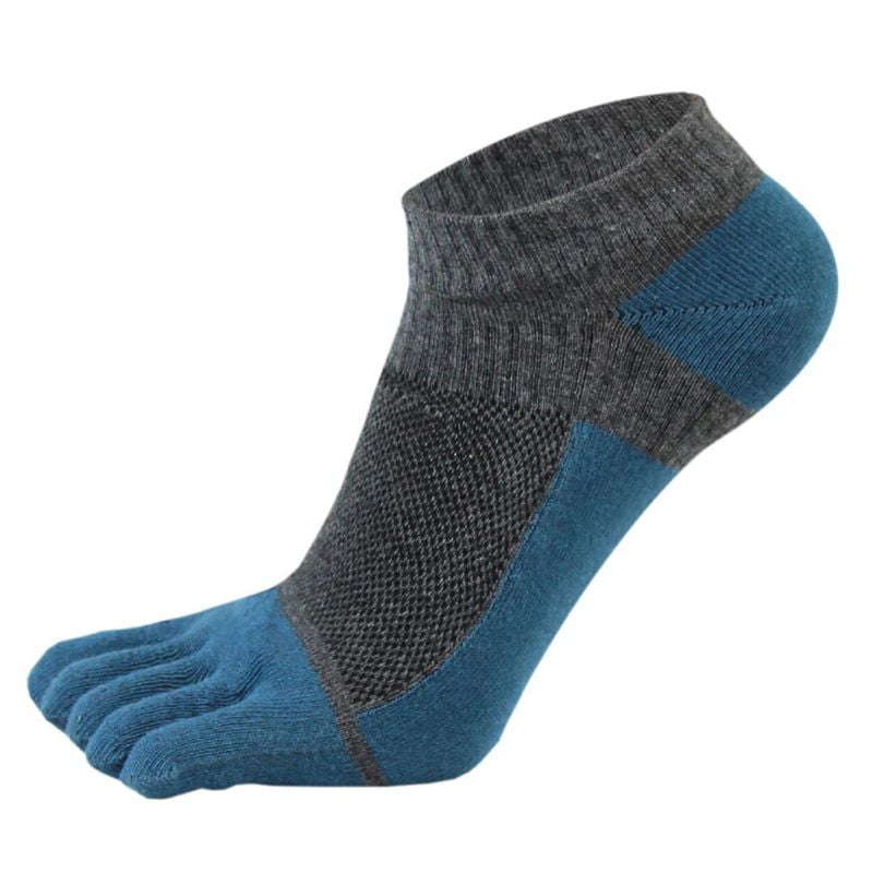 Men’s Toe Socks Cotton Five Finger Stitching Color Sock Mesh Five Toe