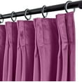 thumbnail image 2 of Pinch Pleated blackout 100% Polyester Blend Curtains Room Darkening Curtains Traverse Rod Living Room Bedroom Meetingroom Club Theater Patio Door (1 Panel , 100" W By 108" L) { Purple }, 2 of 5