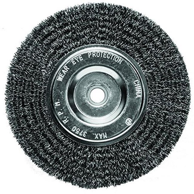 6 x 0.5 x 0.63 in. Fine Bench Grinder Wire Wheel