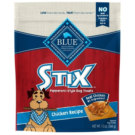 UPC: 0840243123056 | Blue Buffalo Stix Chicken Flavor Soft Treats for Dogs Whole Grain 13 oz. Bag