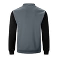 thumbnail image 4 of Mens Lightweight Jacket Casual Bomber Jacket Color Block Varsity Coat Full Zip Fall Winter Spring Jacket, 4 of 5