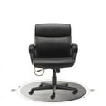 thumbnail image 4 of Gianna PU Leather Mid-back Office Chair with Fixed Padded Armrests for Adults, Black, 4 of 6