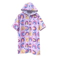 thumbnail image 5 of Faraee Unisex Kids Hooded Swim Cover Up Robe Boy Girl Terry Cloth Quick Drying Zip up Bathing Suit for Beach Pool Bath (7-13T,Purple), 5 of 6