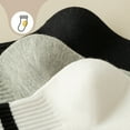 thumbnail image 6 of 10 Pairs Women's Athletic Striped Crew Socks, Men's Athletic Round Neck Socks Cotton Stripe Socks Full Sole Cushion, 6 of 7