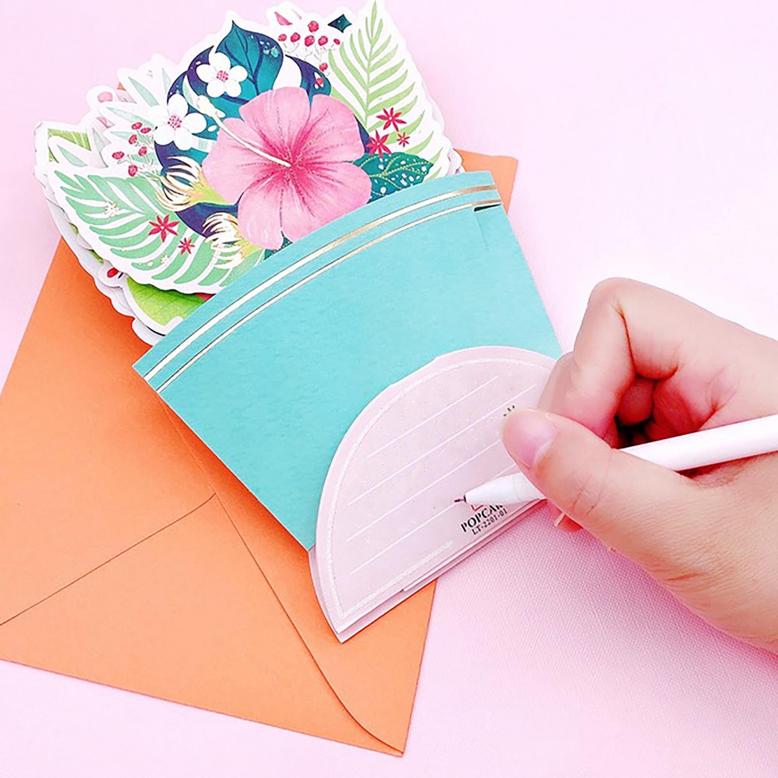 Paper Love 3D Pop-Up-Karte Mit Rosen – 12,7x17,8 Cm, Inkl. Umschlag & Notizzettel Für Besondere Anlässe