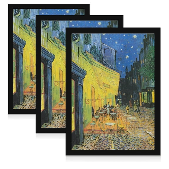 3-Pack 10x14 Picture Frame, Diamond Painting Wood Frames Specific Frames for 30x40cm/12x16in Diamond Painting Canvas, Wall Gallery Photo Frames (Black)