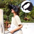 thumbnail image 3 of Sombrero plegable de ala ancha para el sol, para playa, creativo, con protección UV, para exteriores, para mujeres (negro), 3 of 5