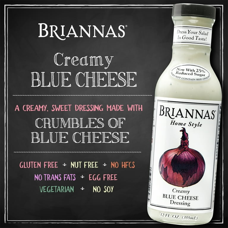 brianna blue cheese salad dressing Amazon.com : Briannas Dressing, True Blue Cheese, 12 Ounce (Pack of 4) by Brianna's : Grocery & Gourmet Food