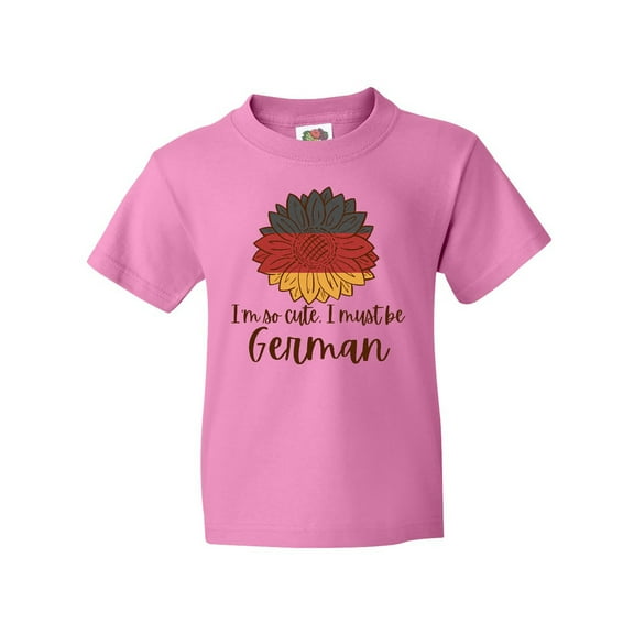 Inktastic I'm So Cute, I Must be German Sunflower Youth T-Shirt