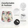 thumbnail image 4 of Balery Bird Butterfly Rose Pantalones cortos deportivos para mujer con forro y dos bolsillos, elásticos, para entrenamiento, gimnasio, yoga-X-Large, 4 of 7