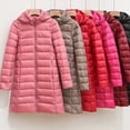 thumbnail image 5 of Women Ultra Lightweight Packable Long Puffer Jacket 2023  Autumn Winter Warm Hat Detachable Hooded Female Coat Parka 5XL 7XL, 5 of 7