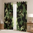 thumbnail image 2 of Castle Fairy Brown Green Camo Black Out Curtains for Kids Children Teens,Plaid Camouflage Curtains Pack of 2 (42x63 Each),Abstract Geometric Bedroom Curtains,Super Cozy Room Decor, 2 of 6